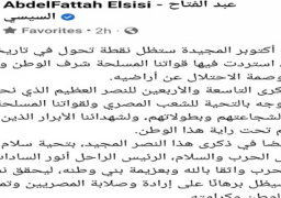 بالصور.. الرئيس السيسي: حرب أكتوبر ستظل نقطة تحول فى تاريخنا المعاصر