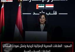 السعيد : العلاقات المصرية الإماراتية تاريخية وتمثل نموذجًا استثنائيًا للعلاقات العربية – العربية