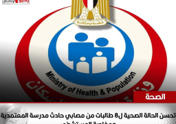 الصحة: تحسن الحالة الصحية ل8 طالبات من مصابي حادث مدرسة المعتمدية ومغادرة المستشفى