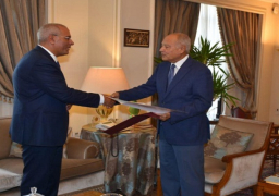 بالصور.. المندوب المصري الجديد لدي جامعة الدول العربية يقدم خطاب التكليف الخاص به إلى الأمين العام