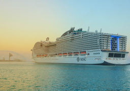 المنطقة الاقتصادية لقناة السويس تعلن عن مغادرة السفينة MSC World Europa المتجهة إلى دولة الإمارات العربية المتحدة بعد انتهاء جولتها السياحية بالقاهرة