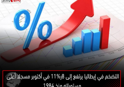 التضخم في إيطاليا يرتفع إلى 8ر11% في أكتوبر مسجلا أعلى مستوياته منذ 1984