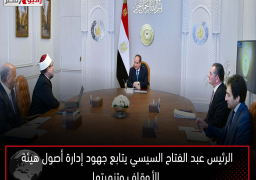 الرئيس عبد الفتاح السيسي يتابع جهود إدارة أصول هيئة الأوقاف وتنميتها