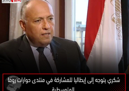 شكري يتوجه إلى إيطاليا للمشاركة في منتدى حوارات روما المتوسطية