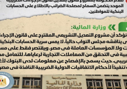 الحكومة تنفي تقديم مشروع لتعديل قانون الإجراءات الضريبية يتضمن السماح بالاطلاع على الحسابات البنكية للمواطنين