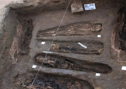 بالصور..الكشف عن 20 مقبرة في تل آثار الدير بدمياط الجديدة