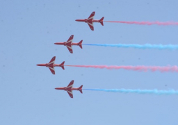 بالفيديو والصور.. انطلاق فعاليات العرض الجوى المصرى البريطانى HURGHDA Air Show بسهل حشيش