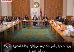 وزير الخارجية يترأس اجتماع مجلس إدارة الوكالة المصرية للشراكة من أجل التنمية