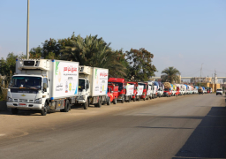 قوافل صندوق تحيا مصر تصل محافظة شمال سيناءتوفير 29 طن مواد غذائية و6 ألاف بطانية لصالح 3 ألاف أسرة مستحقة