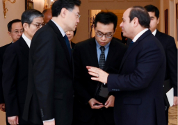 الرئيس عبدالفتاح السيسي اليوم وزير خارجية جمهورية الصين الشعبية