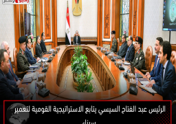 الرئيس عبد الفتاح السيسي يتابع الاستراتيجية القومية لتعمير سيناء