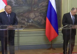 خلال مؤتمر صحفي مشترك مع شكري .. لافروف يشيد بعمق العلاقات والاتصالات الوثيقة مع مصر