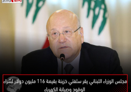 مجلس الوزراء اللبناني يقر سلفتي خزينة بقيمة 116 مليون دولار لشراء الوقود وصيانة الكهرباء