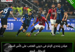 ميلان يتحدى الإنتر فى ديربي الغضب على كأس السوبر الإيطالي اليوم