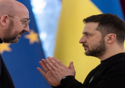 الرئيس الأوكراني يصل مقر البرلمان الأوروبي في بروكسل