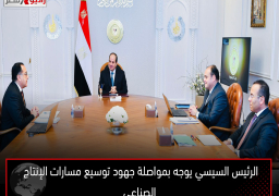 الرئيس السيسي يوجه بمواصلة جهود توسيع مسارات الإنتاج الصناعي