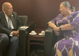 بالصور.. وزير الخارجية يلتقي مع مبعوثة سكرتير عام الأمم المتحدة الخاصة للقرن الإفريقي