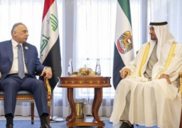 رئيس الإمارات ورئيس الوزراء العراقي يبحثان سبل تعزيز التعاون الثنائي