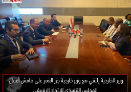 وزير الخارجية يلتقي مع وزير خارجية جزر القمر على هامش أعمال المجلس التنفيذي للاتحاد الإفريقي