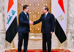 الرئيس السيسي يستقبل رئيس وزراء العراق