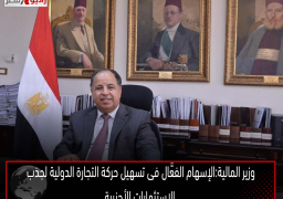 وزير المالية:الإسهام الفعَّال فى تسهيل حركة التجارة الدولية لجذب الاستثمارات الأجنبية