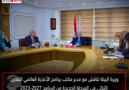 وزيرة البيئة تناقش مع مدير مكتب برنامج الأغذية العالمي التعاون الثنائي في المرحلة الجديدة من البرنامج ٢٠٢٣-٢٠٢٧