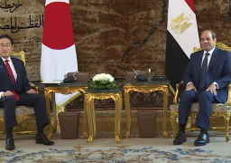 خلال مؤتمر صحفي مشترك بين الرئيس السيسي ورئيس وزراء اليابان .. الرئيس السيسي : المشروعات المصرية اليابانية تقف شاهدة على الصداقة بين البلدين