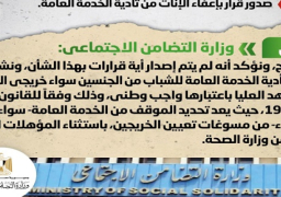 بالإنفوجراف.. الحكومة تنفي صدور قرار بإعفاء الإناث من تأدية الخدمة العامة