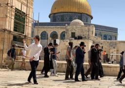 مُستوطنون يقتحمون باحات الأقصى بحماية شرطة الاحتلال الإسرائيلي