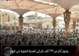 وصول أكثر من 779 ألف حاج إلى المدينة المنورة حتى اليوم