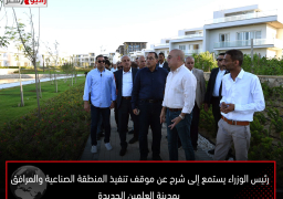 رئيس الوزراء يستمع إلى شرح عن موقف تنفيذ المنطقة الصناعية والمرافق بمدينة العلمين الجديدة