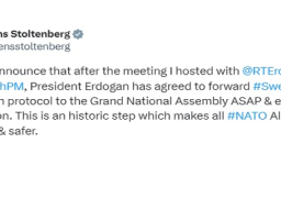 الناتو: أردوغان وافق على تأييد انضمام السويد إلى الحلف