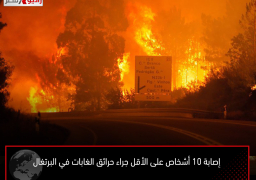 إصابة 10 أشخاص على الأقل جراء حرائق الغابات في البرتغال