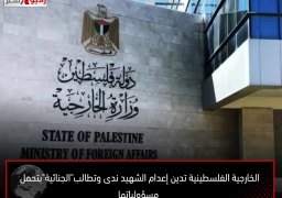 الخارجية الفلسطينية تدين إعدام الشهيد ندى وتطالب”الجنائية”بتحمل مسؤولياتها