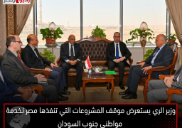 وزير الري يستعرض موقف المشروعات التي تنفذها مصر لخدمة مواطني جنوب السودان