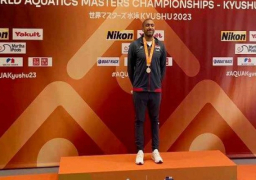 أحمد حمدي يحرز ذهبية 400 متر متنوع ببطولة العالم للسباحة للماسترز باليابان