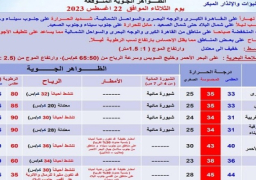 بالصور.. الأرصاد: غدا طقس حار رطب نهارا معتدل رطب ليلا على معظم الأنحاء والعظمى بالقاهرة 33