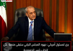 بري لمسئول أمريكي: جهود المجلس النيابي ستبقى منصبة على انتخاب رئيس للجمهورية