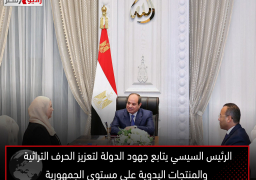 الرئيس السيسي يتابع جهود الدولة لتعزيز الحرف التراثية والمنتجات اليدوية على مستوى الجمهورية