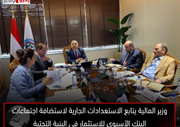 وزير المالية يتابع الاستعدادات الجارية لاستضافة اجتماعات البنك الآسيوي للاستثمار في البنية التحتية