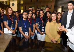 وزيرة الهجرة تجري زيارة للمتحف المصري الكبير بصحبة الوفد الشبابي لملتقى لوجوس الثالث