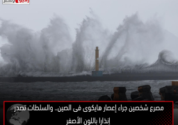 مصرع شخصين جراء إعصار هايكوى فى الصين.. والسلطات تصدر إنذارا باللون الأصفر