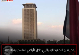 مصر تدين التصعيد الإسرائيلي داخل الأراضي الفلسطينية المحتلة