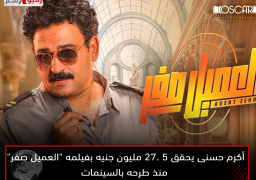 أكرم حسنى يحقق 5 .27 مليون جنيه بفيلمه “العميل صفر” منذ طرحه بالسينمات