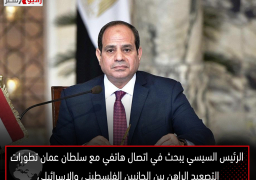 الرئيس السيسي يبحث في اتصال هاتفي مع سلطان عمان تطورات التصعيد الراهن بين الجانبين الفلسطيني والإسرائيلي