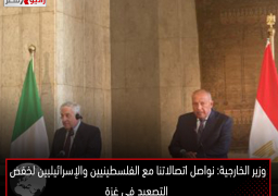 وزير الخارجية: نواصل اتصالاتنا مع الفلسطينيين والإسرائيليين لخفض التصعيد فى غزة