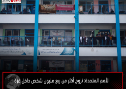 الأمم المتحدة: نزوح أكثر من ربع مليون شخص داخل غزة