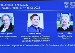 جائزة نوبل للفيزياء 2023 للثلاثي بيار أجوستيني وفيرينس كراوس وآن لويلييه
