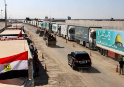دخول الدفعة الثانية من قوافل المساعدات الانسانية الى قطاع غزة عبر معبر رفح