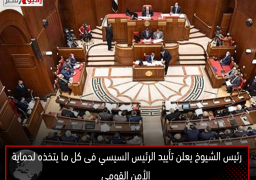 رئيس الشيوخ يعلن تأييد الرئيس السيسي فى كل ما يتخذه لحماية الأمن القومى